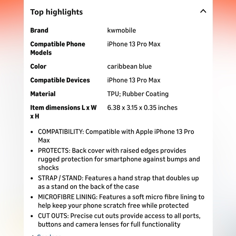 NWT 13 pro max Kwmobile Blue iPhone Case - Picture 3 of 7